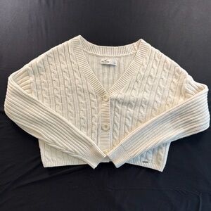 Hollister Off-White Cable Knit Cardigan New without tags.